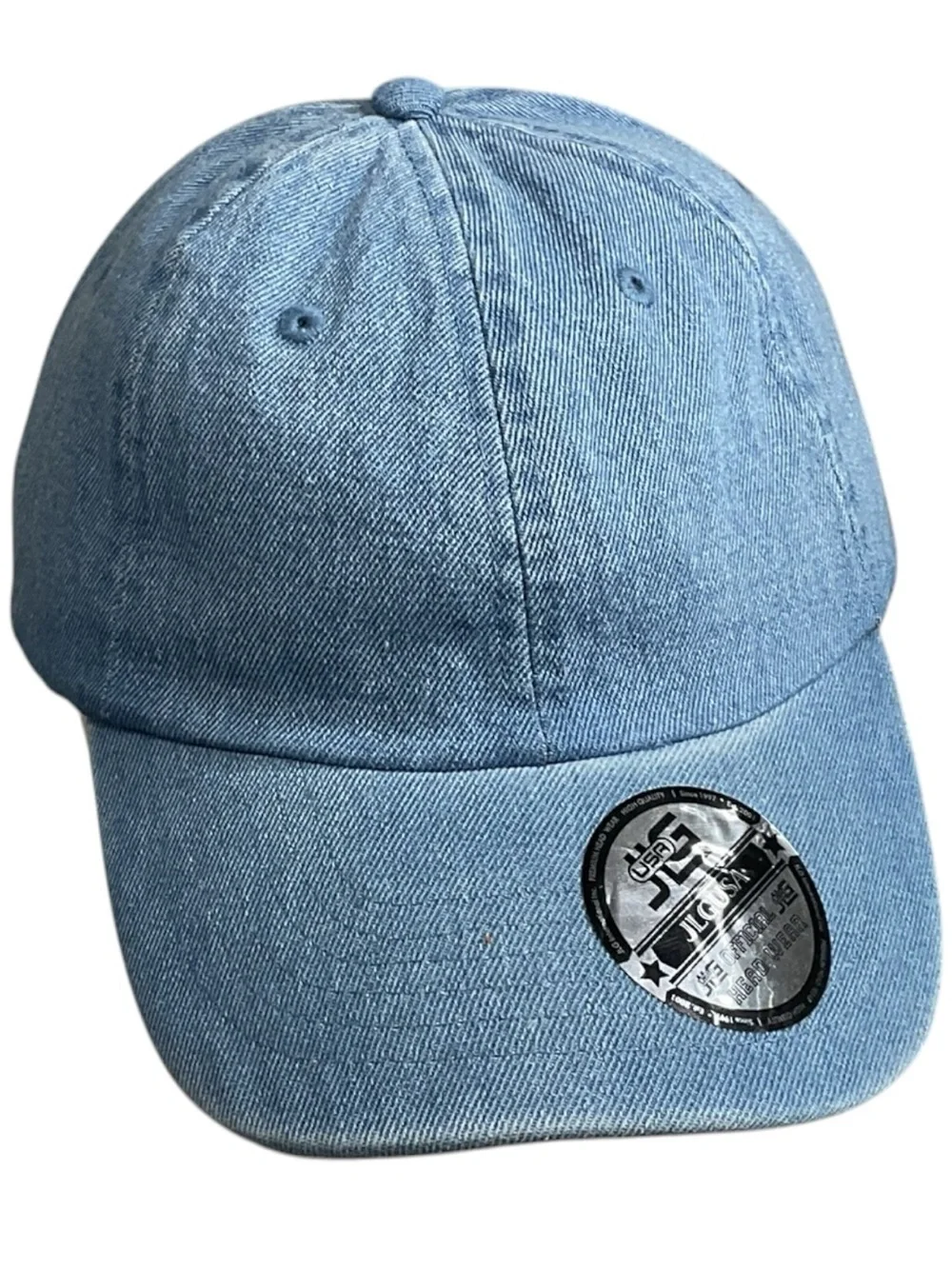 JLG USA Official Headwear Light Blue Washed Denim Baseball Cap Strapback NWOT